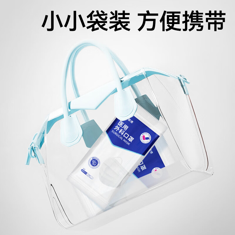 Zhende disposable medical surgical mask for adults and children, three-dimensional three-layer anti-dust droplet mask, blue 300 pieces