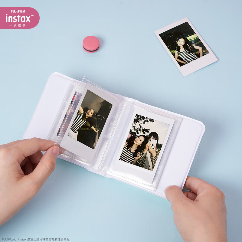 Fuji (FUJIFILM) Polaroid instax mini SE male and female students' one-shot point-and-shoot camera mini 7+/7s/7c upgraded version package includes photo paper, white, cloud time set, official standard accessory box including crystal shell photo album shoulder strap