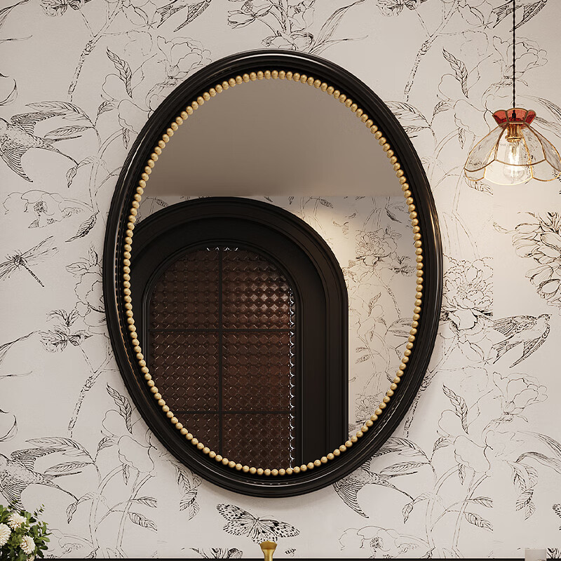 Sibai French Retro Bathroom Cabinet 2025 New Medieval Bathroom Ceramic Integrated Washbasin Washbasin Oak Customized A French Retro Mirror 1.1 Meters