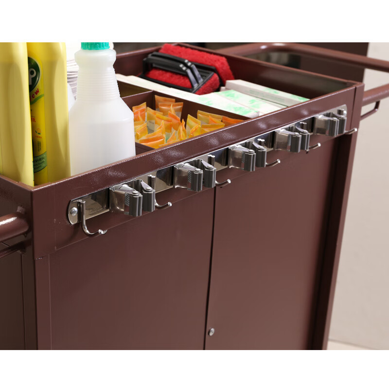 Hotel room linen cart service cart work cart work room entrance cart hanging mop rack tool clip hook only mop rack
