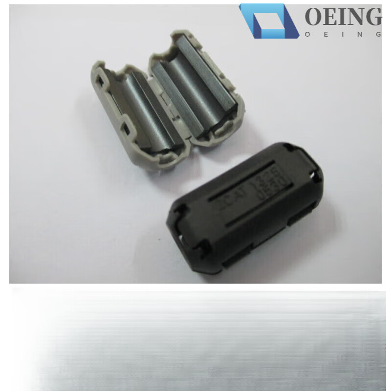 High-frequency anti-interference filter magnetic ring ferrite nickel-zinc core snap-on shielding magnetic ring 20320930 black 10 pcs (inner hole 9mm)