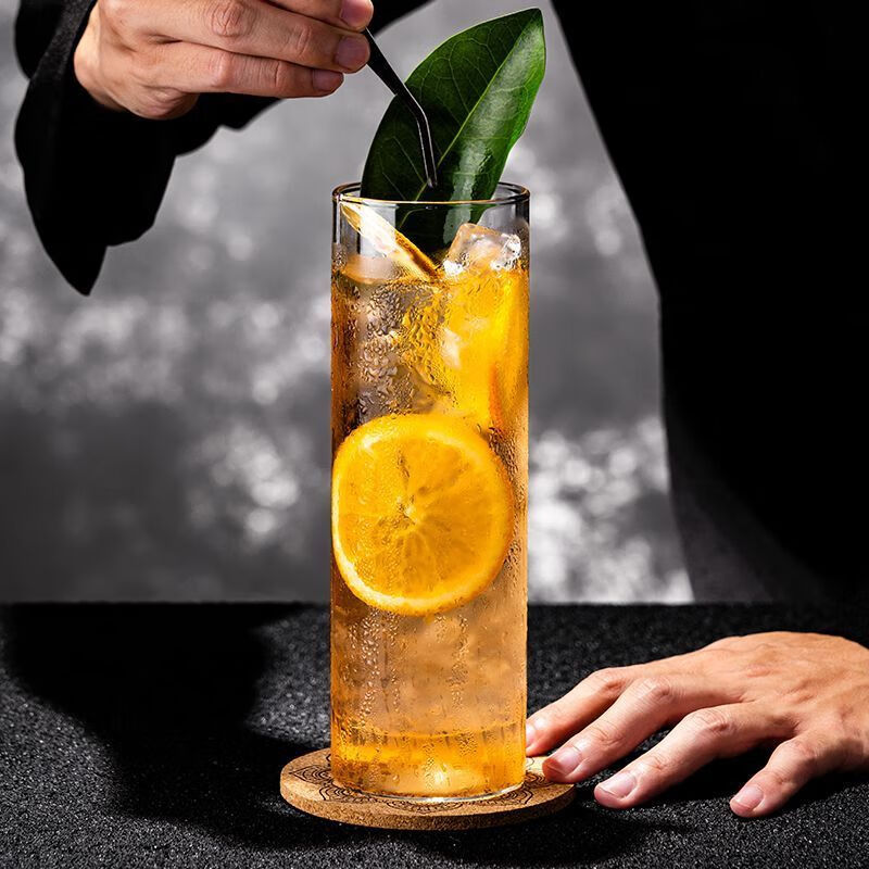 Meikejie Japanese straight cup Colin cup cocktail cup highball highball cup Long Island ice tea glass long drinking cup long wine glass Colin cup - round 65x150 420ml