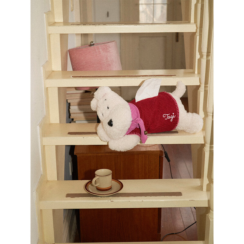 Tagi.<Haha prick up your ears>Cute puppy tissue box decompression doll desktop storage box birthday gift
