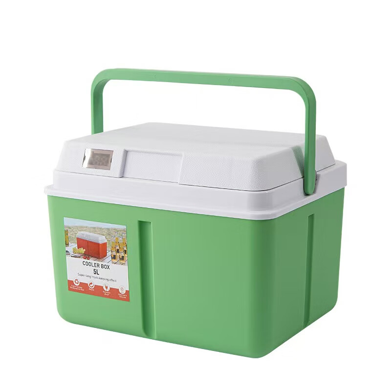 Leo Bay Outdoor Portable Insulated Box Ice Box Ice Refrigerator Car Camping Insulated Bag Fishing Frozen Food Fresh Box Matcha Green 8L + Ice Box*1