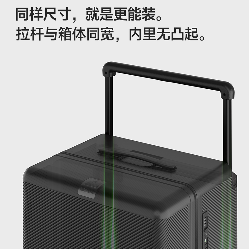 DTA wide trolley suitcase for men and women large-capacity trolley case new thickened password travel leather box black 28 inches