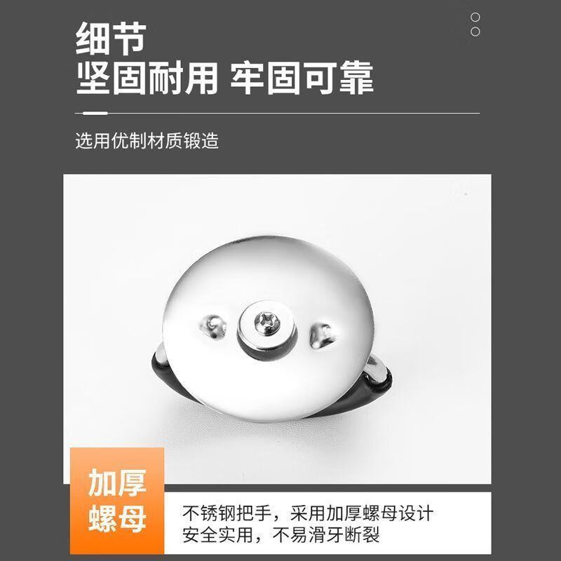 Enshousu universal pot lid handle stainless steel silicone anti-scalding and high temperature resistant household pot lid handle glass head handle accessories 304 stainless steel silicone black large size 1 inch large size 3 pack matching disc screws universal