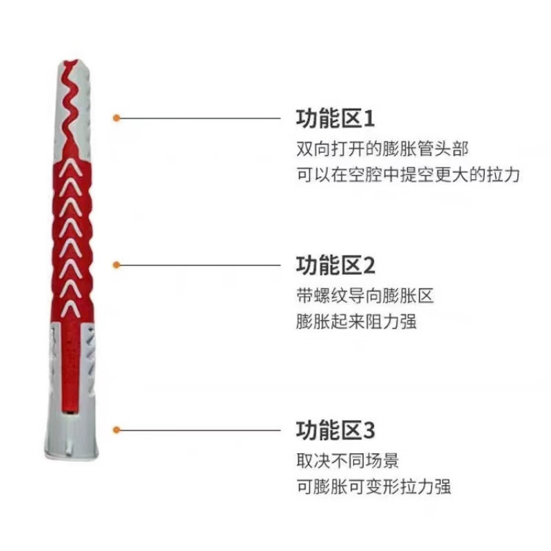 FANCYCHIC expansion screw TV cabinet bracket wall cabinet gypsum board hollow brick wall special expansion tube bolt extension rod 8*80 cross head screws 100 sets