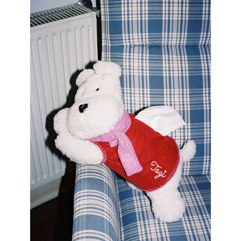 Tagi.<Haha prick up your ears>Cute puppy tissue box decompression doll desktop storage box birthday gift