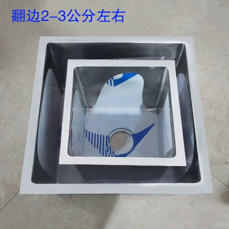 FANCYCHIC thickened/stainless steel sink star basin kitchen hand-flanged undercounter basin commercial sink 201 stainless steel standard 1.2 solid thickness 0.95 inner length 35*width 35*depth 28 outside + flange 2 cm