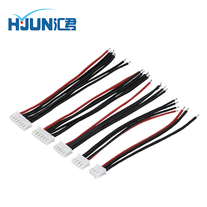 Huijun Model Friends DIY Accessories Model Aircraft Lithium Battery Balanced Charging Plug Cable with No. 22 Silicone Cable 4s (Five Wires) 10cm Long