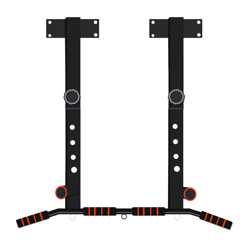 Ayub home indoor horizontal bar wall top-mounted pull-up punched beam on the home single-bar side hanging bar fitness device white telescopic top beam horizontal bar (send tension belt + installation