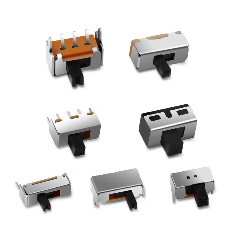 Huijun toggle switch single row double row in-line horizontal small micro power switch sliding gear SS-12D10 vertical switch single row 3 feet 2 gears 10 pieces