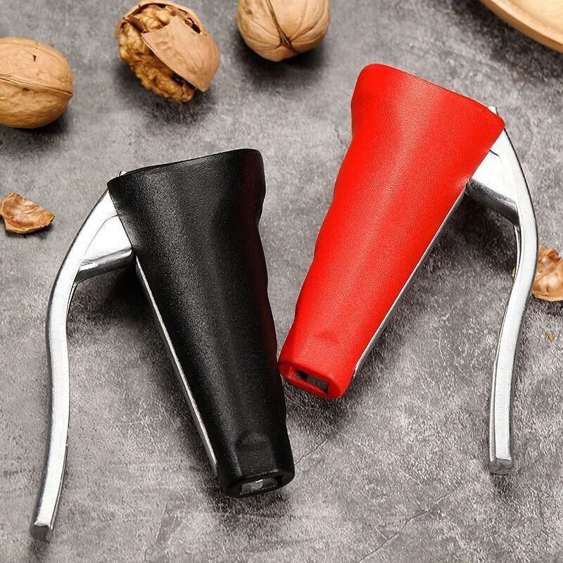 Jieyi Hazelnut Clamp Magical Pine Nut Opener Walnut Clamp Nut Clamp Shell Breaker Hazelnut Clamp Special for Hazelnuts Funnel-shaped Nut Clamp Red 1 Pack