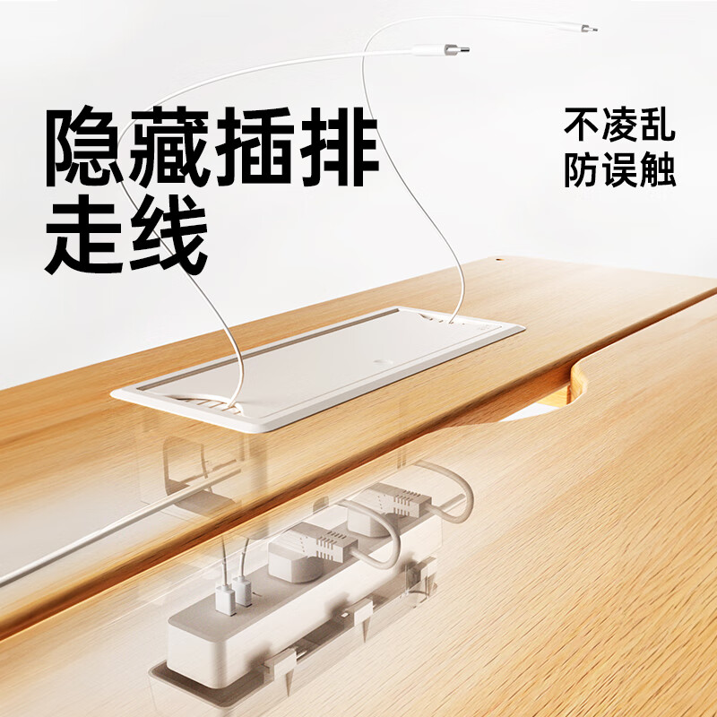 Black and white tone S2 children's study table desk children's writing table special for 3-18 years old solid wood liftable imported beech