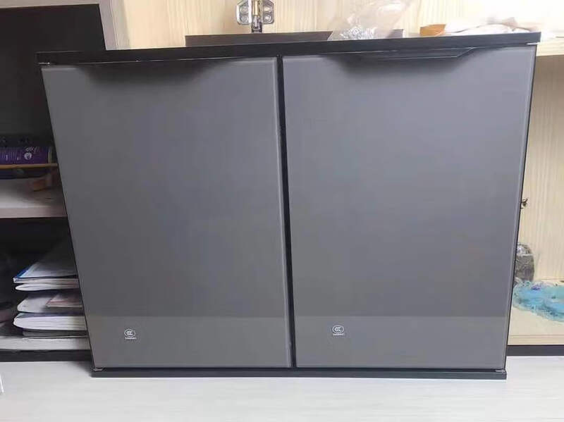 Kezitu ceramic tile kitchen cabinet door framed cabinet door custom door panel kitchen stove aluminum alloy crystal steel door no punching self-assembly black invisible edge 180 number