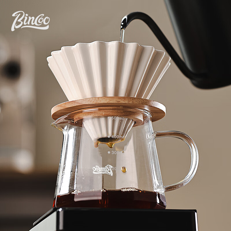 Bincoo hand brewed coffee cake filter cup origami ceramic v60 filter cup filter funnel