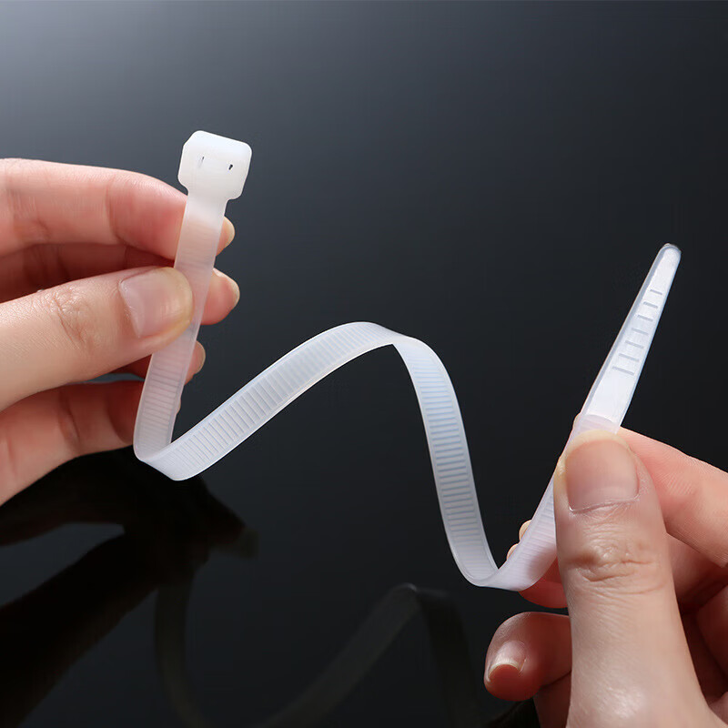 Beifote nylon cable tie self-locking nylon cable tie plastic strap fixed cable buckle 1.9*100mm (1000 pieces)