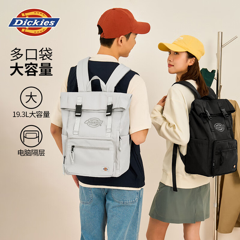 Dickies backpack backpack male and female college students school bag commuter computer bag large capacity travel bag mountaineering bag 2025 new style