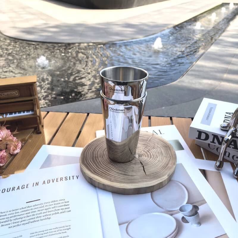 ChockMen18/10 stainless steel cup double-layer material insulated 450ml multi-purpose cup beer cup water cup tea cup beverage cup 450ml 1 piece