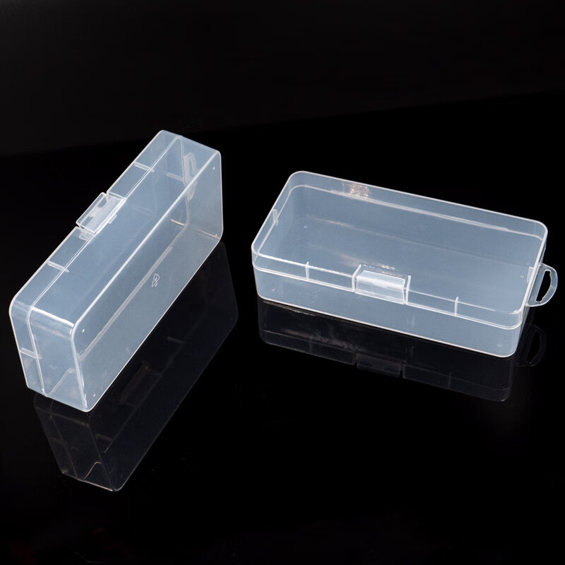 Masif electronic accessories packaging box 3 pieces rectangular transparent component box flip-top plastic tool parts box 18.2*8.8*4.5cm
