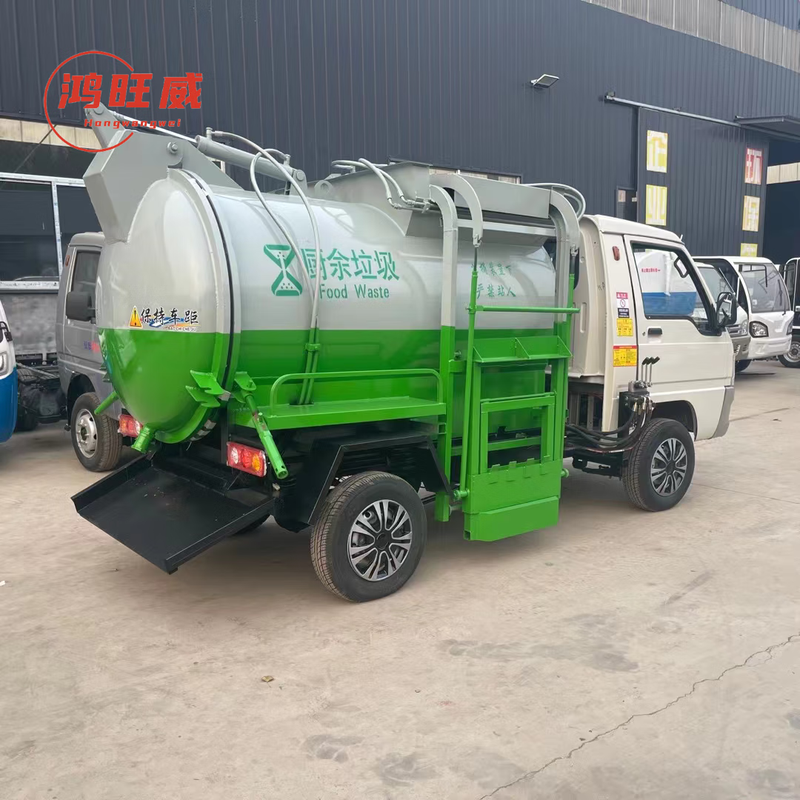 Electric kitchen waste garbage truck hanging bucket self-loading and unloading swill recycling garbage transfer community environmentally friendly garbage transport truck Customized deposit Pay the balance before delivery Complete models Consult customer service 3