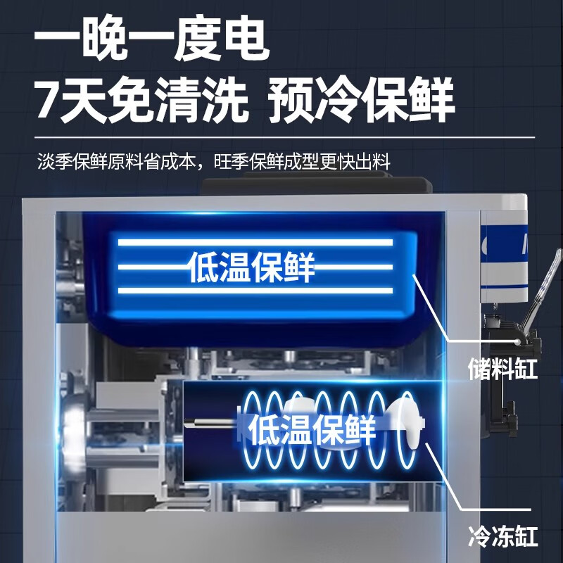 Taochule Ice Cream Machine Commercial Crispy Egg Cone Ice Cream Machine Ice Cream Machine Vertical Desktop Ice Cream Stand Sundae Crispy Cone Fully Automatic Internet Celebrity Ice Cream Machine 68 Stainless Steel Desktop | Continuously Make 6-8 Pieces | One-Click Cleaning