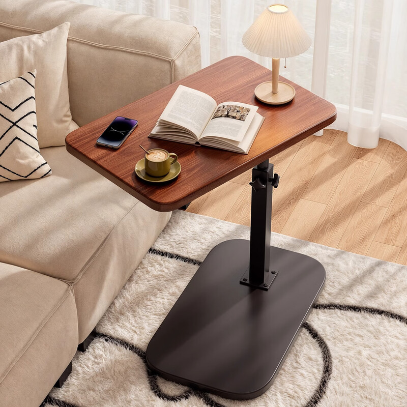 Zhuobo coffee table side table lift table sofa side table tea table small table computer table bedside table CJ25 walnut color