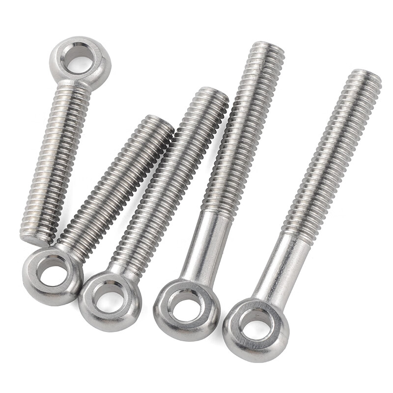 Jinggong M5M6M8 304 stainless steel live joint screw, live joint screw, slip knot screw, lifting ring, fish eye screw, hole bolt, M20*190 (1 piece), thread length 80