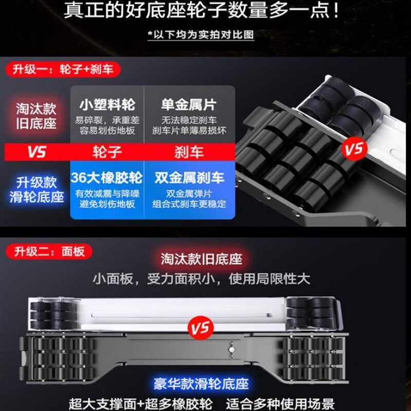 German washing machine base frame movable refrigerator universal pulley bracket drum special pad anti-skid shock foot pad German quality extra large shock-absorbing panel rubber