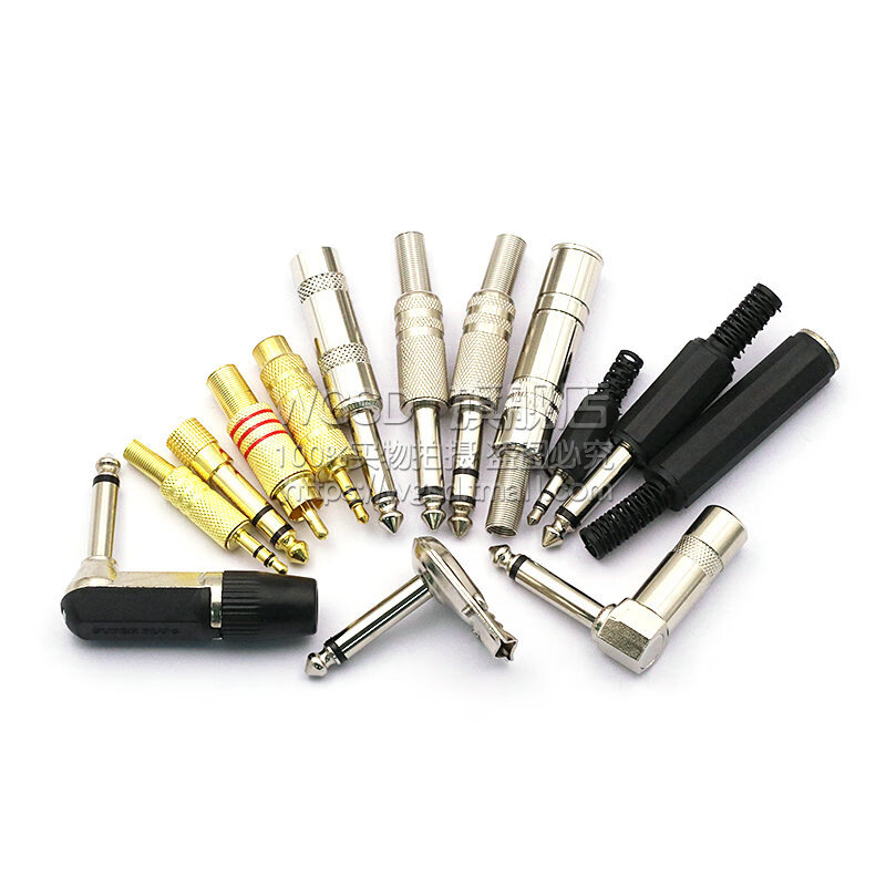 Dafuri 3.5 2.5/6.35mm headphone plug plum blossom connector mono channel stereo microphone welding audio head 6.5 male to 3.5mm female audio adapter