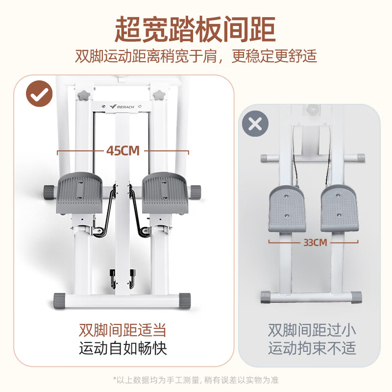 Shantou Lincun Merrick Multifunctional Stair Climber In-situ Stepper Mountaineering and Running Equipment Small Household Sports and Fitness Equipment Non-adjustable Resistance/Foldable for Easy Storage/Door Delivery