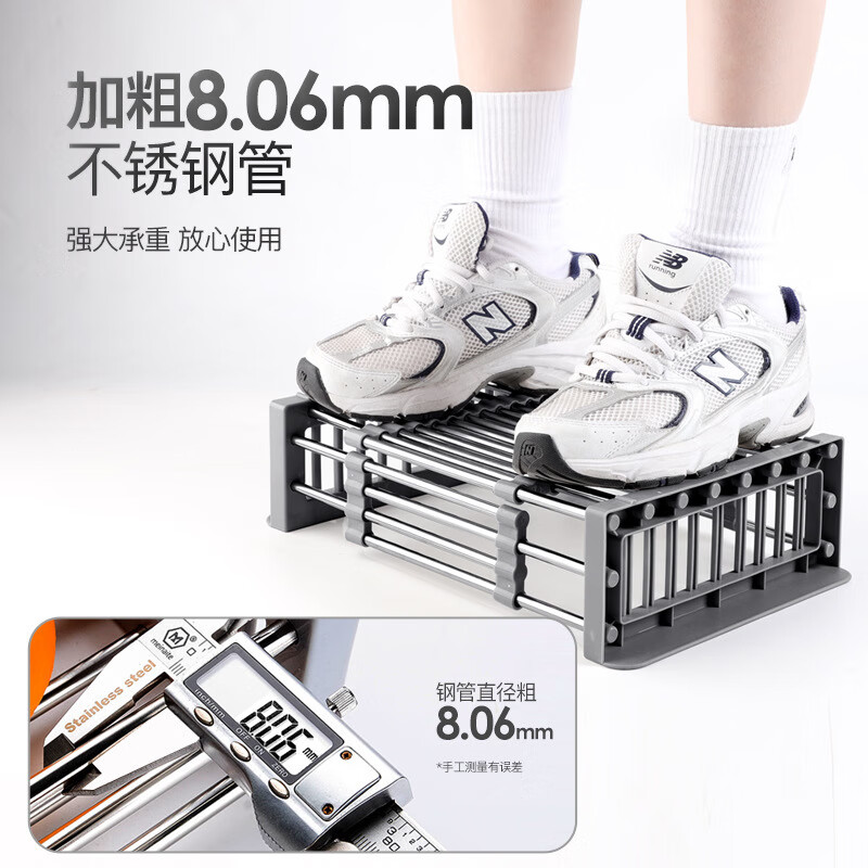 OIMG sink drain basket washbasin rack kitchen utensils retractable dish rack sink stainless steel strainer sink side drain rack retractable - gray (large size)