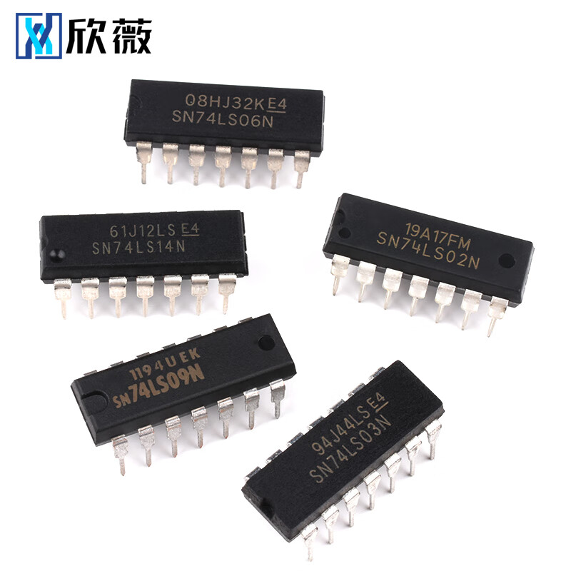 SN74LS00 01 02 03 04 05 06 07 08 09 10 11 14N chip plug-in SN74LS10 package DIP-14