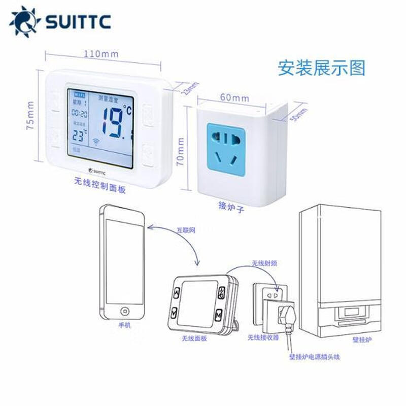 Weineng thermostat wall-mounted boiler wireless WIFI Rinnai Macro temperature control switch WK158 WK158R wireless panel (accessories replacement)