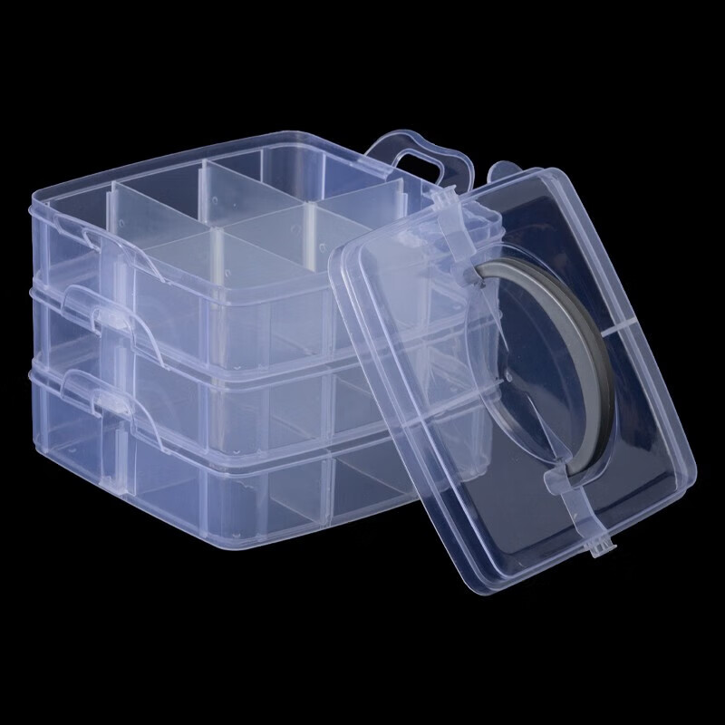 Wenstan detachable three-layer component box hardware parts tool box storage and organization box W5338 extra large (32*19*24) (1 piece)