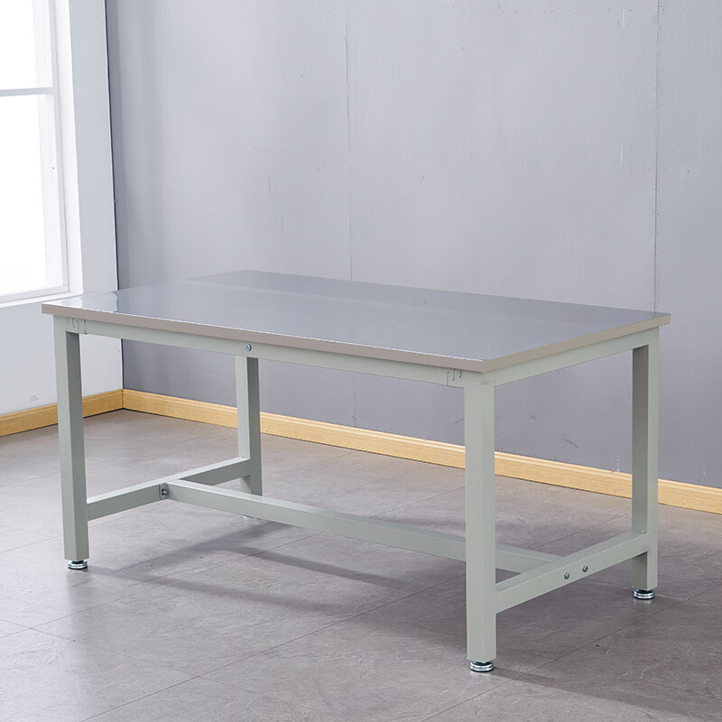 Kegang stainless steel workbench operating table packing table dust-free workshop desk waterproof anti-rust high temperature resistant operating table school laboratory acid and alkali resistant corrosion resistant instrument test bench can be customized Stainless steel desktop 160*80*75 load-bearing 300kg