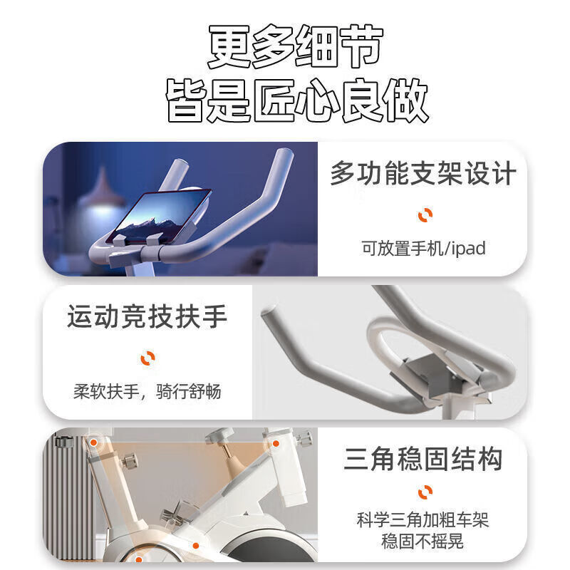 DZQ Spinning Bike Magnetic Control Exercise Bike Home Indoor Exercise Bike Home Silent Gym Exercise Equipment Pedal Black Simple Model - No Electronic Watch - No Heart Rate Monitoring