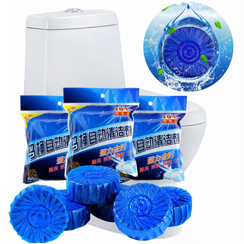 Blue Bubble Toilet Cleaner Toilet Cleaner Toilet Cleanser Descaling and Deodorizing Toilet Cleaner to Remove Odor 60 Pack