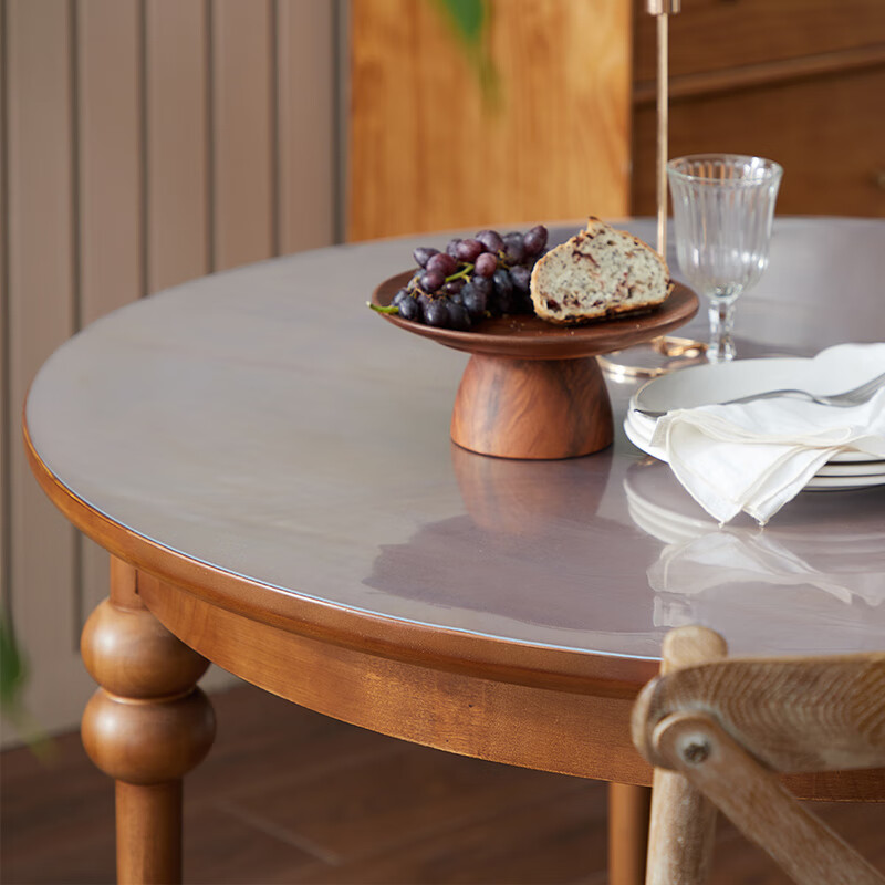 Qinmei soft glass table mat round waterproof and oil-proof tablecloth PVC crystal plate 2mm thick round 150cm diameter frosted