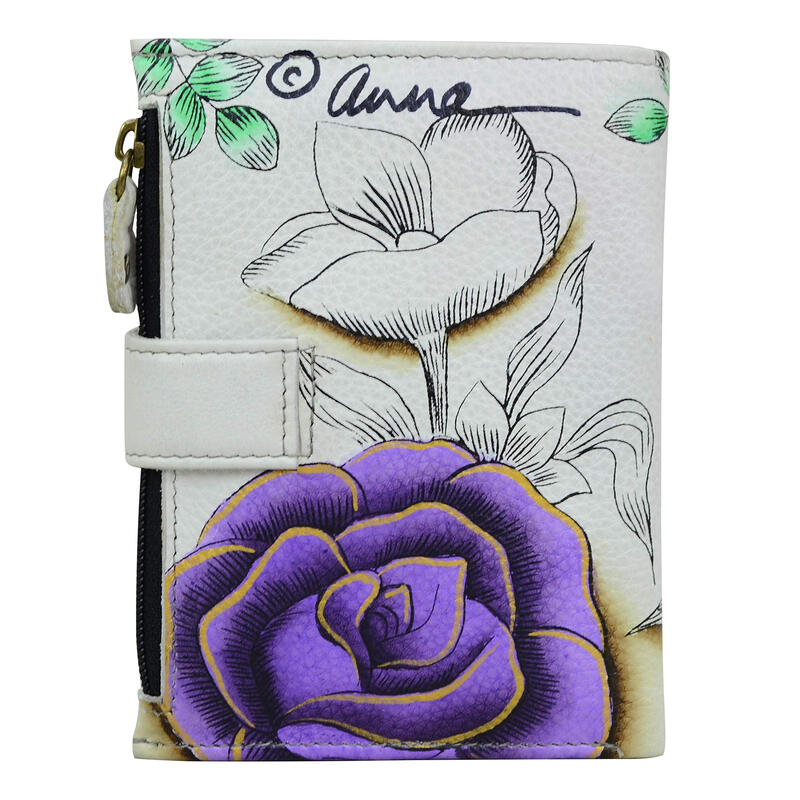 Anna by Anuschka Women's Hand Painted Genuine Leather Women's Wallet Floral Paradise One Size