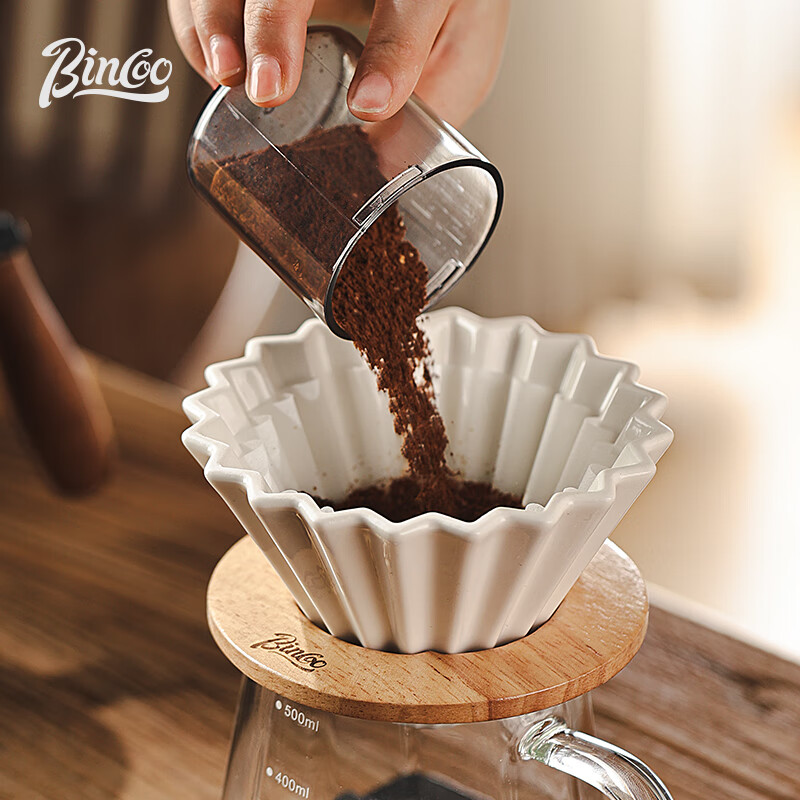Bincoo hand brewed coffee cake filter cup origami ceramic v60 filter cup filter funnel