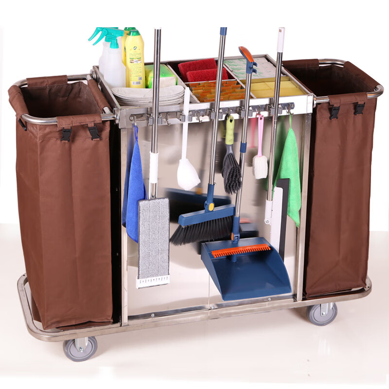 Hotel room linen cart service cart work cart work room entrance cart hanging mop rack tool clip hook only mop rack