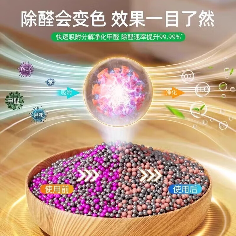 Shanshan Formaldehyde Removing Activated Carbon Packaging Repair Home New House Deodorizing Bamboo Charcoal Pack New Car Formaldehyde Absorbing Odor Scavenger Carbon Pack 1KG Powerful Formaldehyde Removal Free 1 Test Box