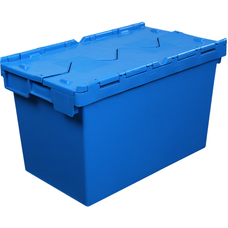POWERKING obliquely inserted turnover box with cover plastic box obliquely inserted into logistics transfer finishing plastic frame large storage box PK5332 525*310*321
