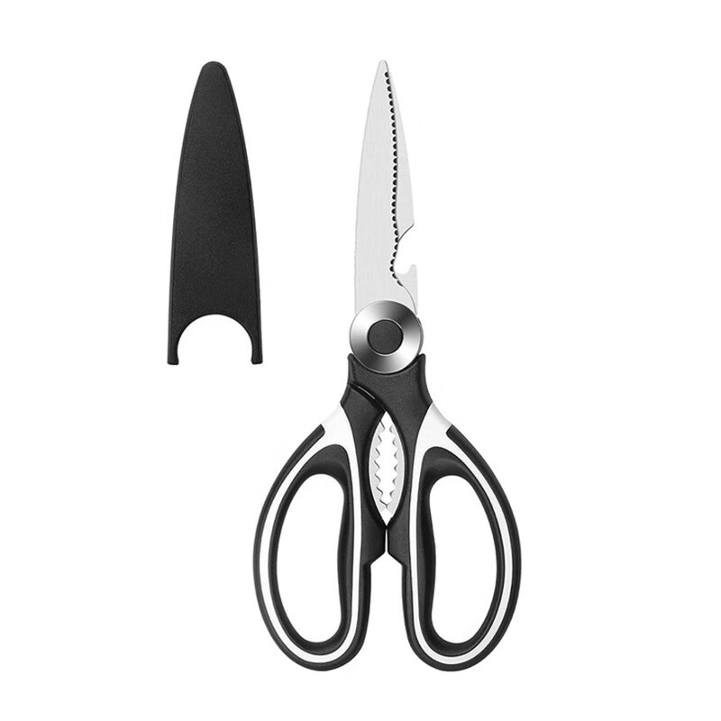 Factory No. 1 stainless steel kitchen scissors chicken bone scissors household scissors for cutting meat food scissors food supplement barbecue scissors food scissors