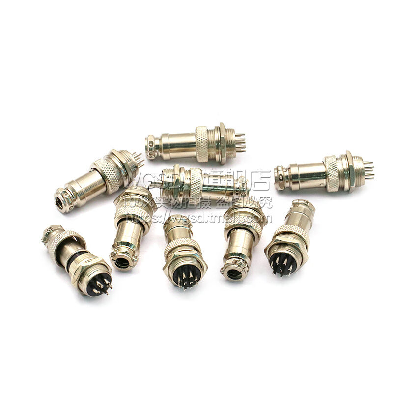 Dafuri aviation plug GX16 connector socket connector 16M-2 core 3 core 4 core 5 core 6 core 7 core 8 core 9 core 10 core 16M-10 core (1 set)