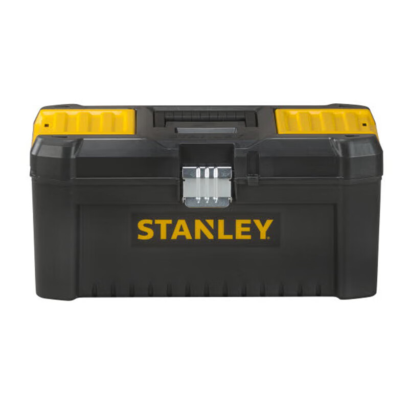 Stanley (STANLEY) tool box storage box hardware household parts storage box multi-functional suitcase screwdriver tool storage box 16-inch metal lock tool box STST75518-8