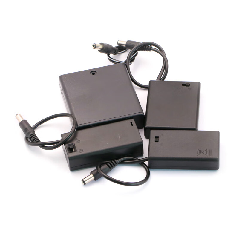 Dafurui 2 3 4 6 8-cell No. 5 No. 7 battery box with USB interface, with DC head, with power cover switch, seat compartment, 6-cell No. 5 battery box with cover, switch and DC head (1 piece)