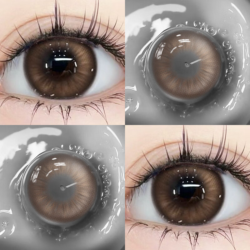 OVOLOOK Brown Color Contact Lenses Half Yearly Disposable Natural Exclusive New Sandwich Genuine Small Diameter Color Contact Lenses Flagship Store Lightly Oolong 14.2 Half Yearly Disposable 0 Degree