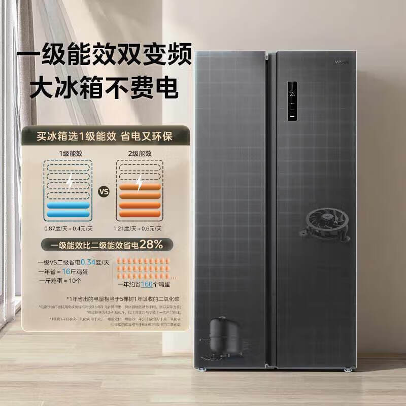 Midea Refrigerator 503 Upgraded to Level 1 Energy Efficiency Dual Frequency Converter Cross Double Open Four Open Multi-Door 326/406 Liter Household Refrigerator Air-cooled Frost-free Subsidy 20% Midea produces Hualing 561 Liter Large Capacity Energy Saving Low Noise